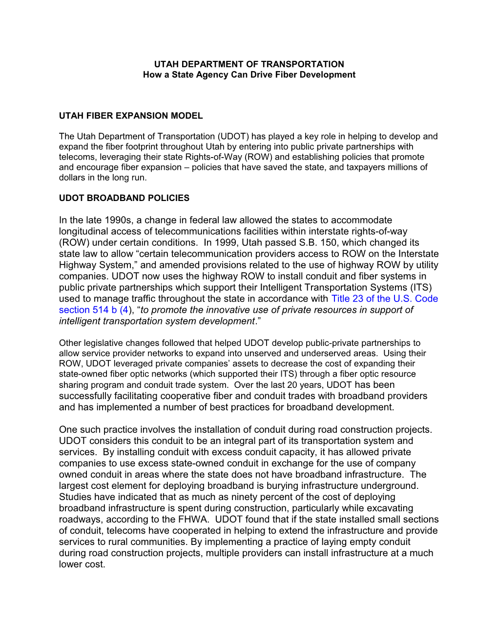 How a State Agency Can Drive Fiber Development