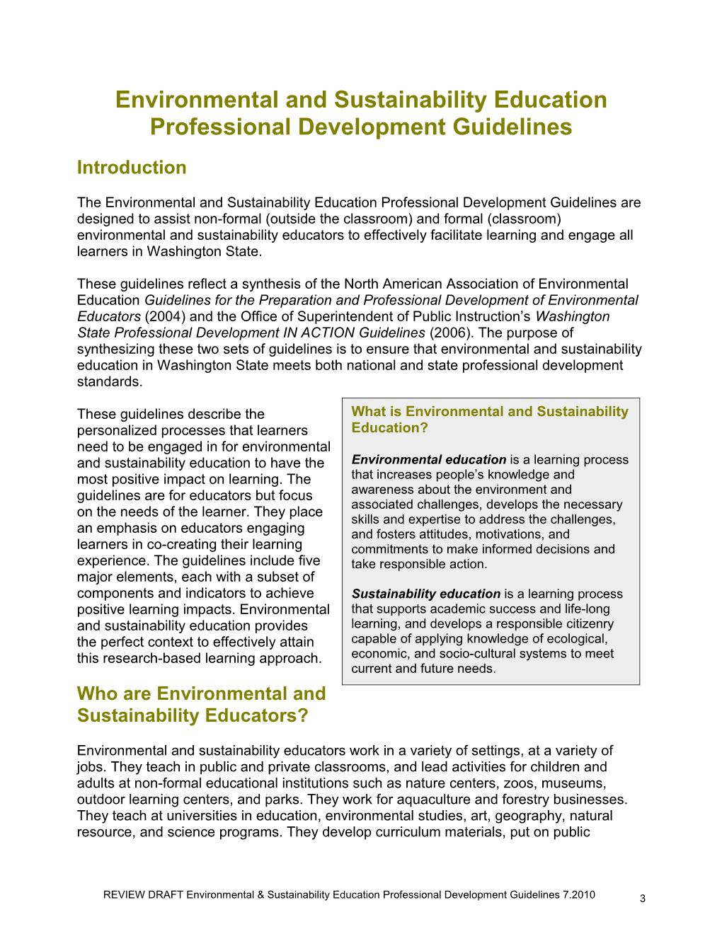 EES PD Guidelines