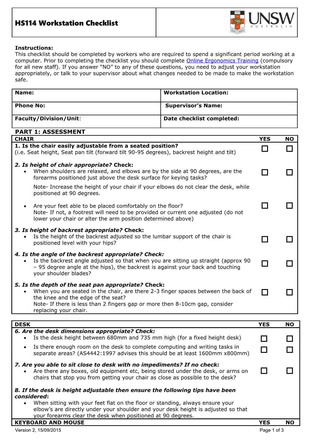 Part 1: Assessment