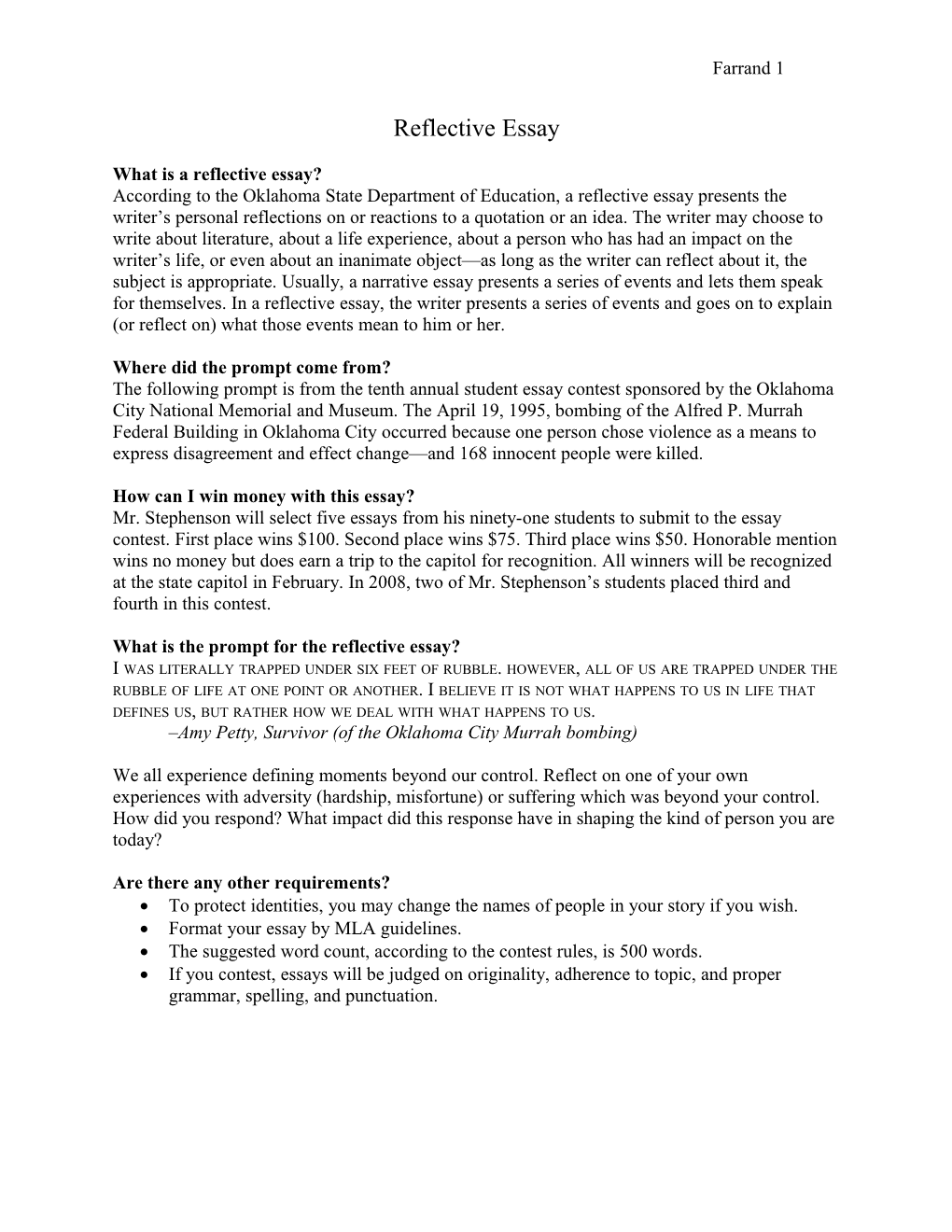 What Is a Reflective Essay?