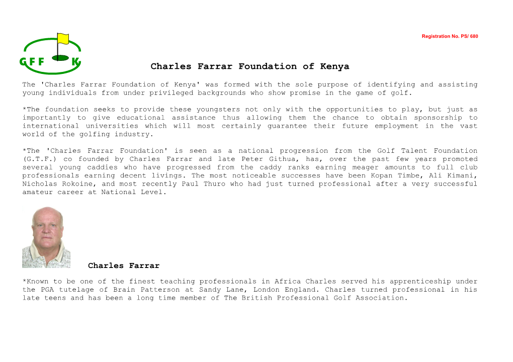 Charles Farrar Foundation