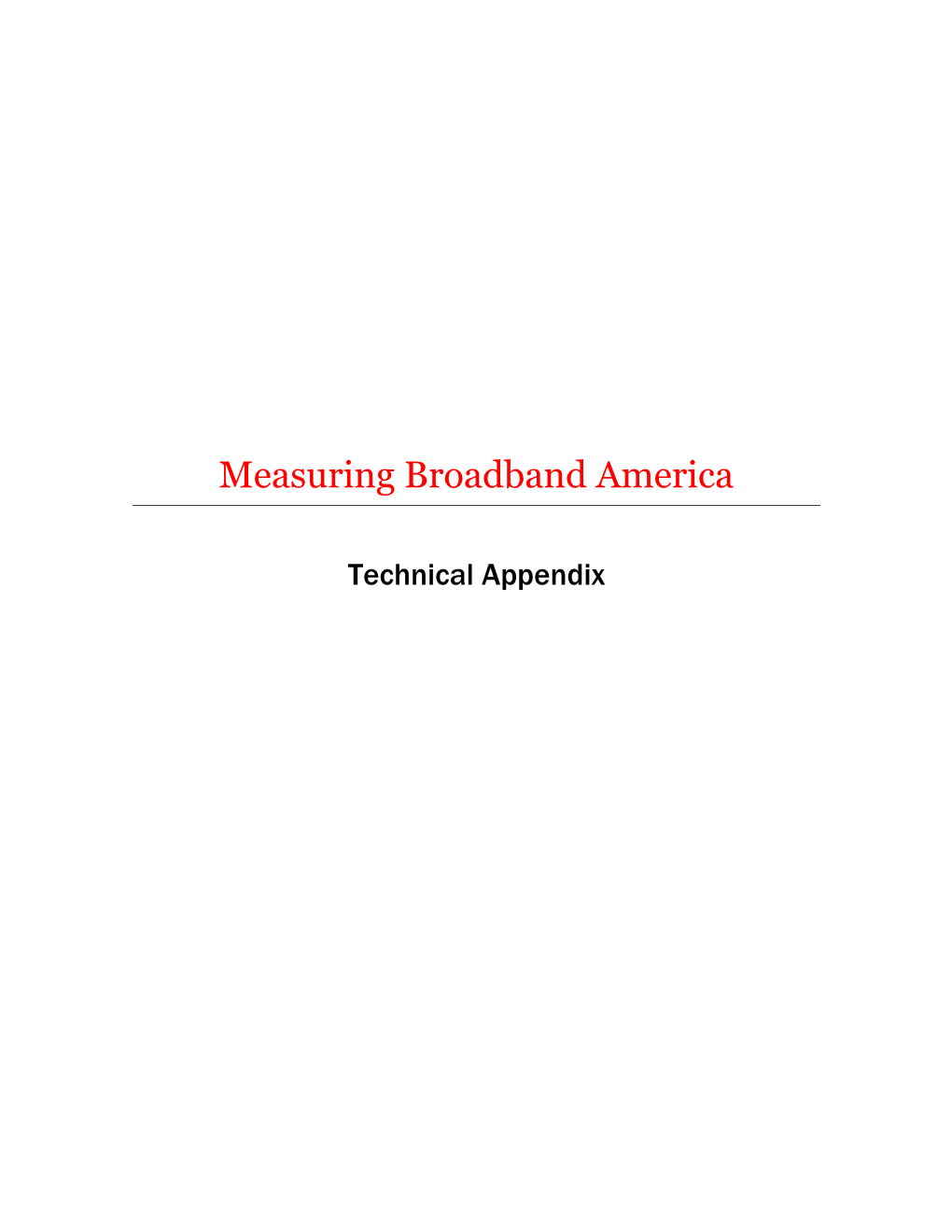 Measuring Broadband America