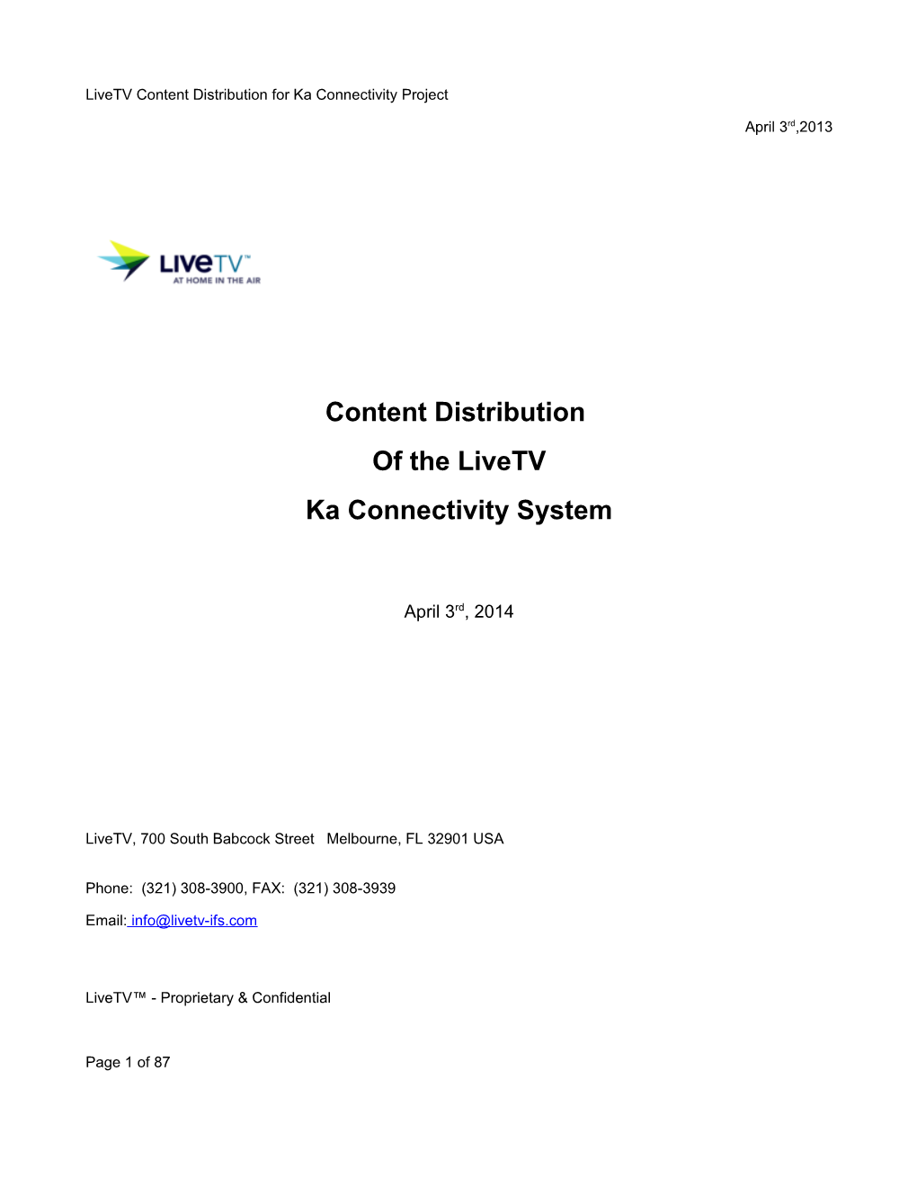 Livetv Ka Content Distribution