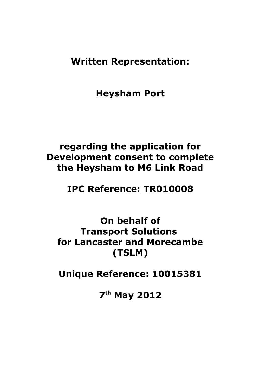 Port of Heysham and Irish Sea Traffic