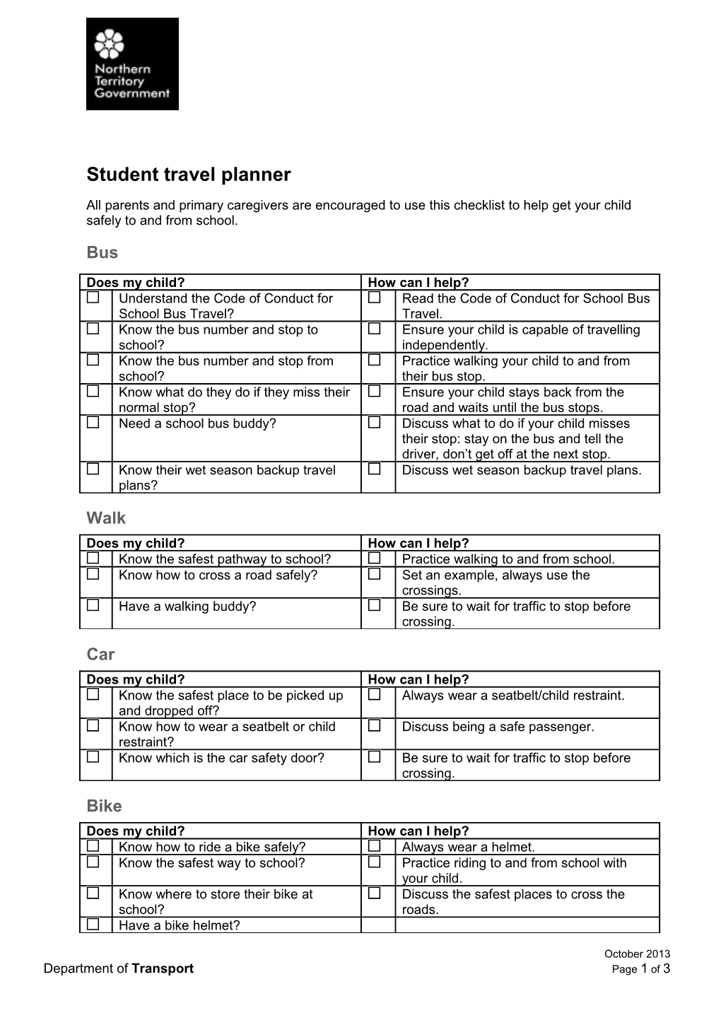 Student Travel Planner