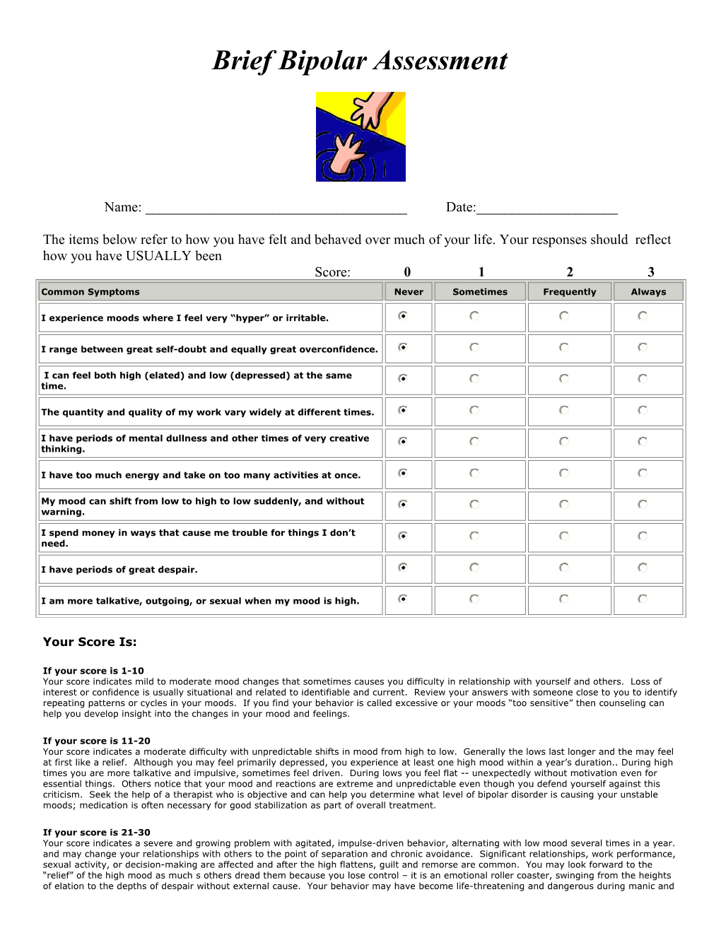 Brief Bipolar Assessment