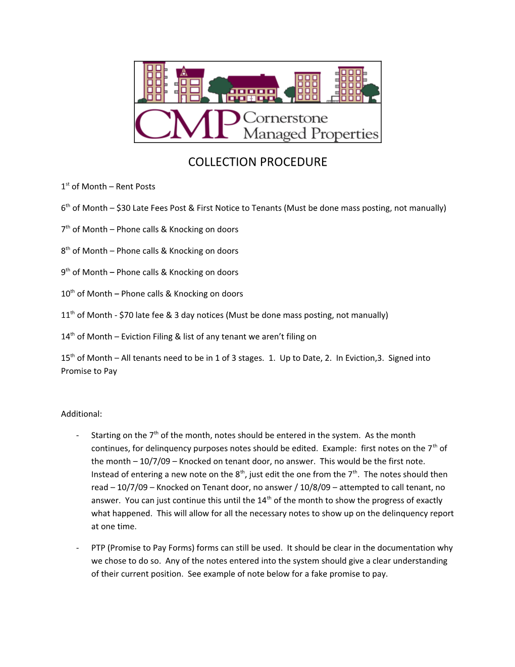 Collection Procedure