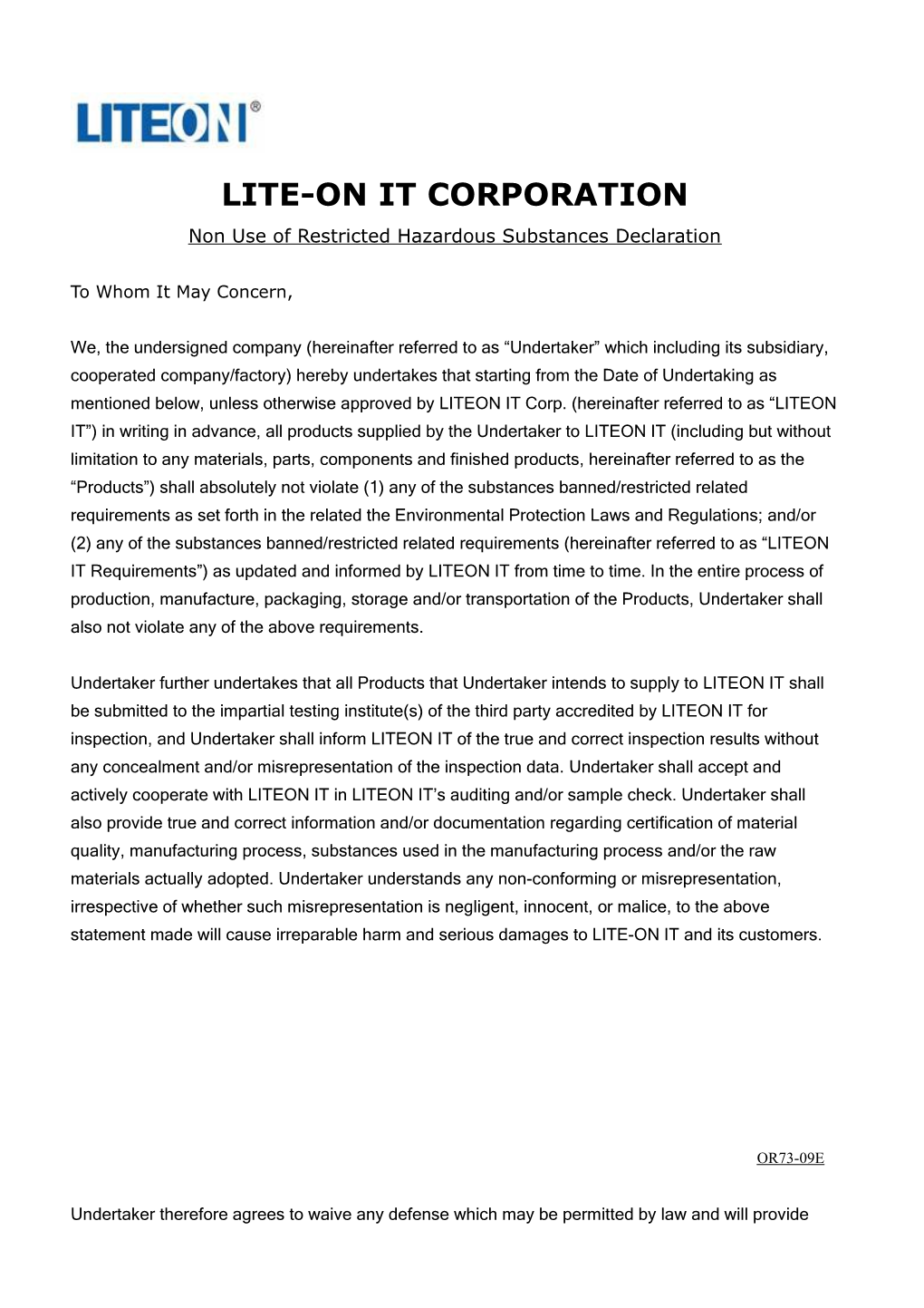 Lite-On It Corporation