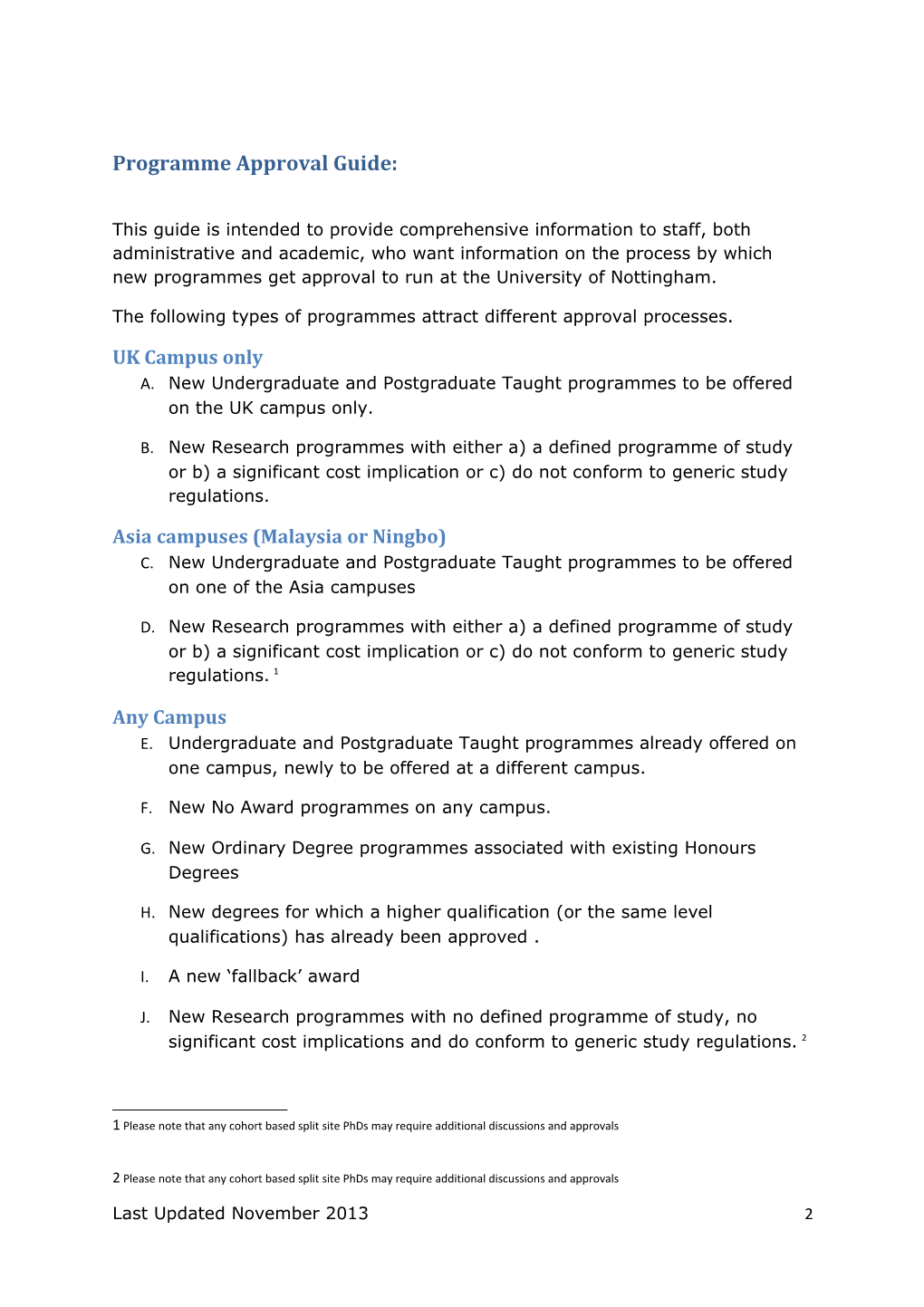 Programme Approval Guide