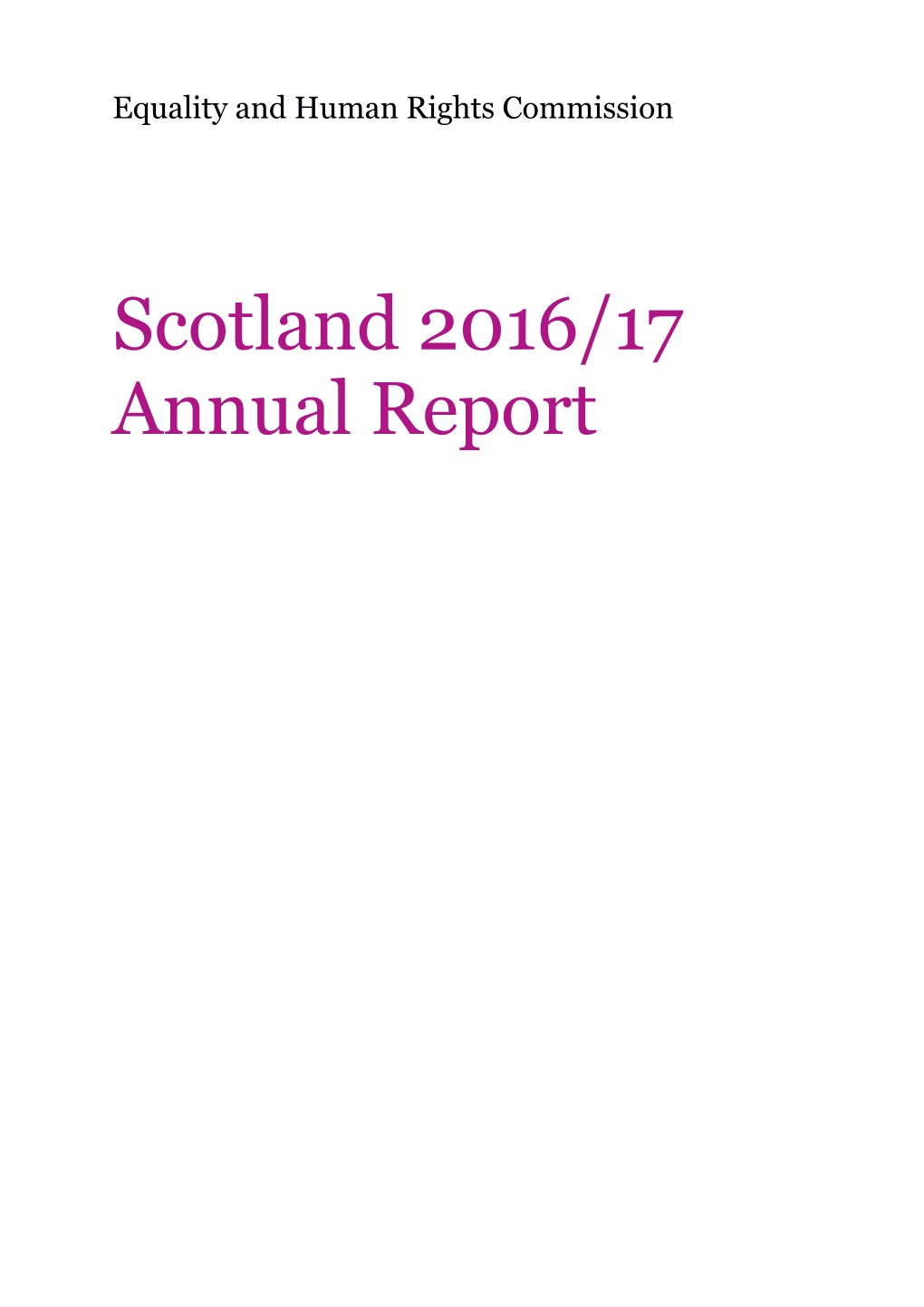 Scotland Annual Report 2016/17