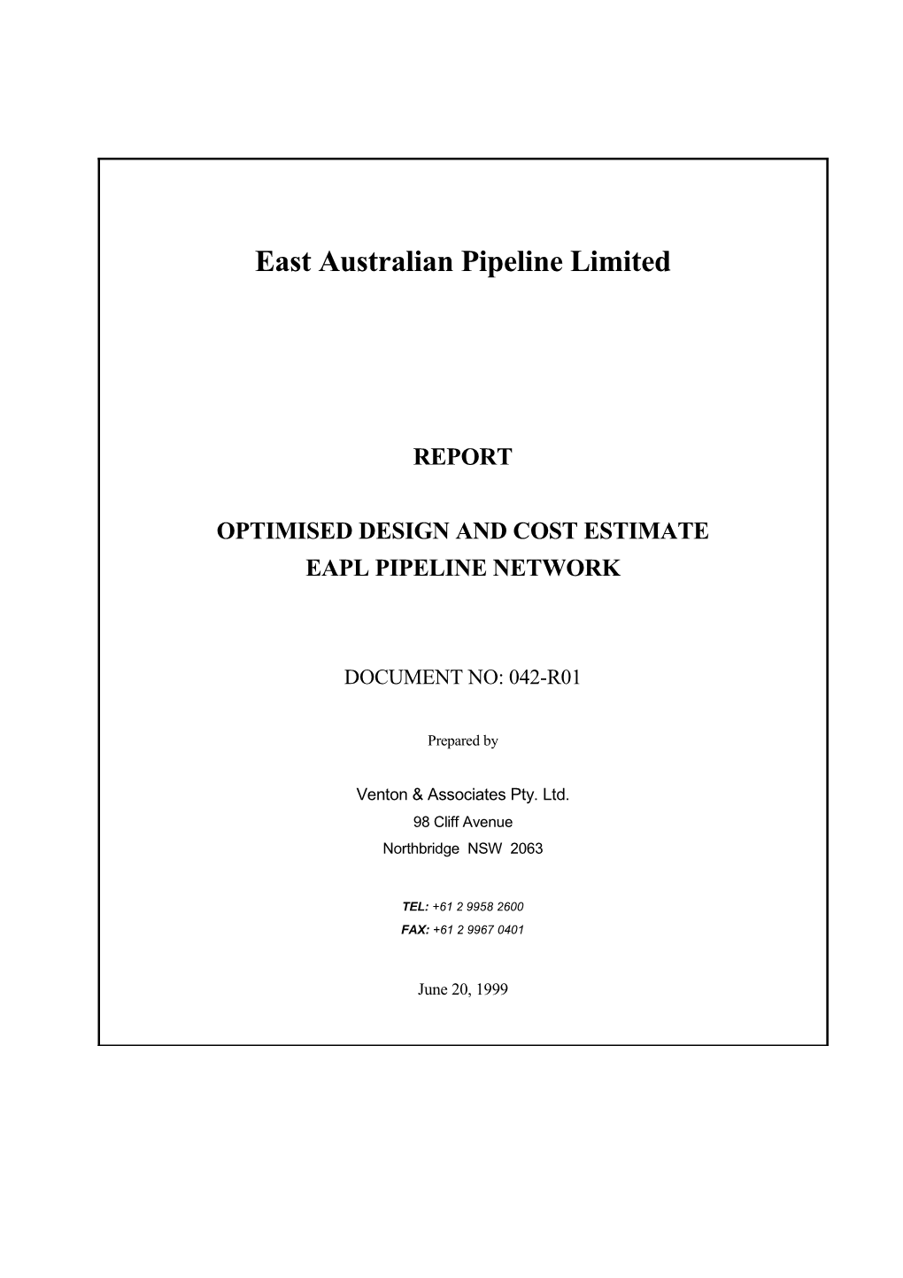 Optimised Replacement Cost Study