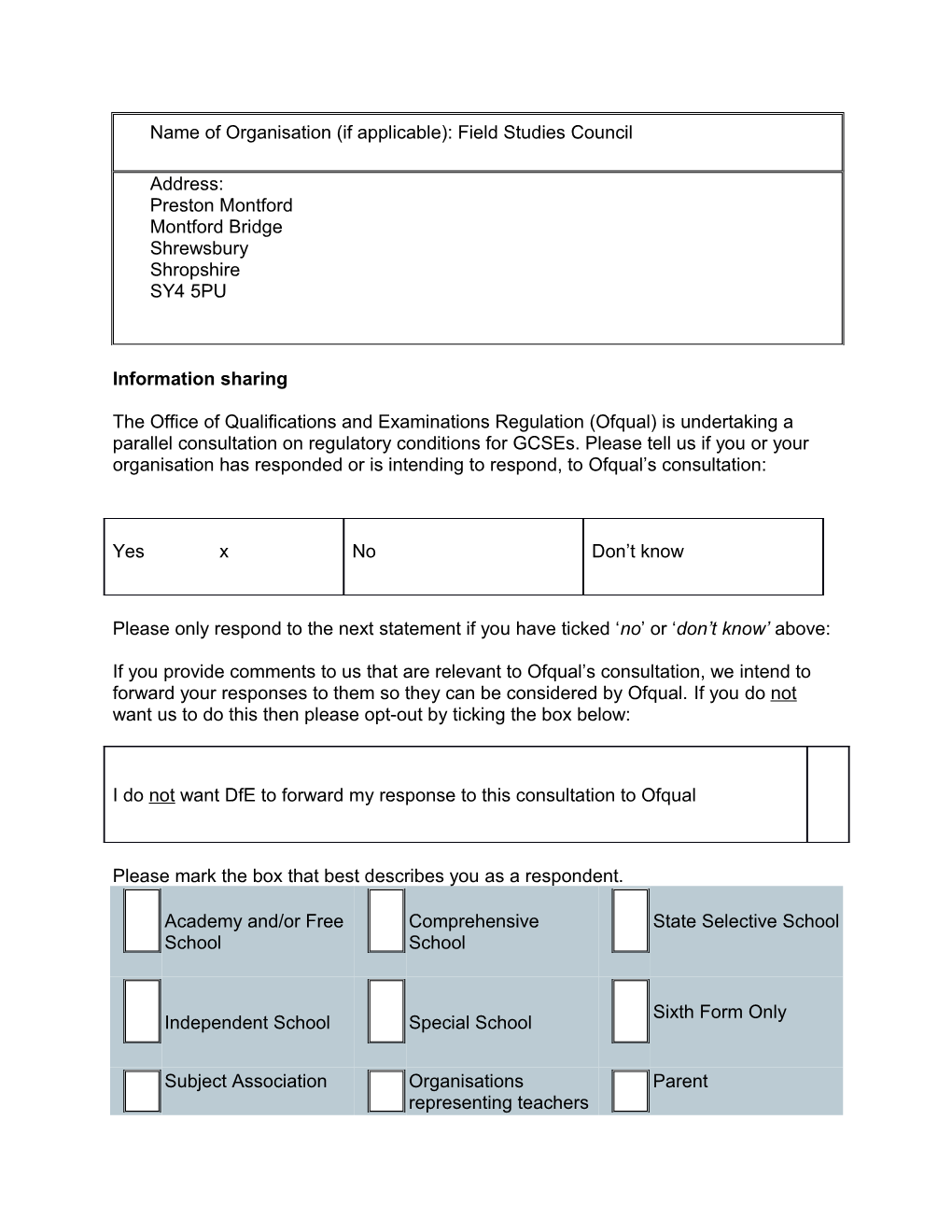 Reformed GCSE Subject Content Consultation