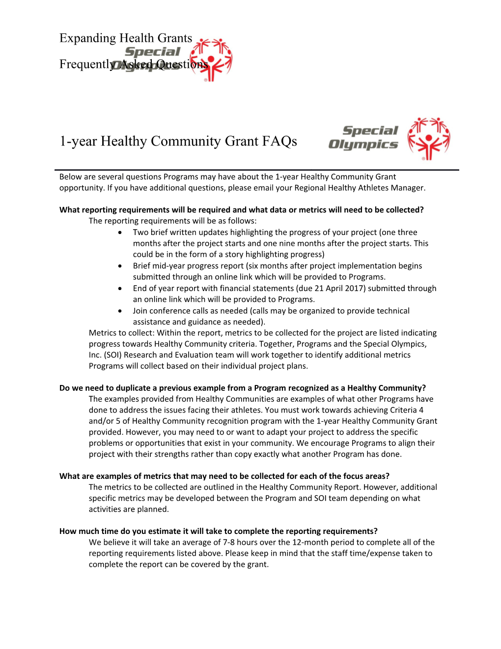 What Reporting Requirements Will Be Required and What Data Or Metrics Will Need to Be