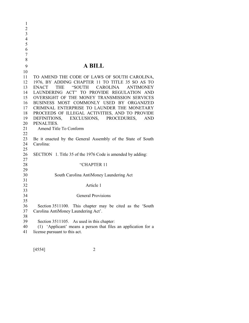 2015-2016 Bill 4554 Text of Previous Version (May 31, 2016) - South Carolina Legislature Online