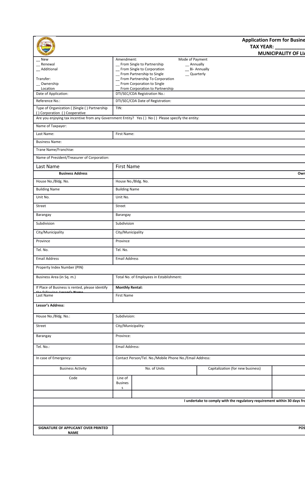 Provide Accurate Information and Print Legibly to Avoid Delays, Incomplete Application