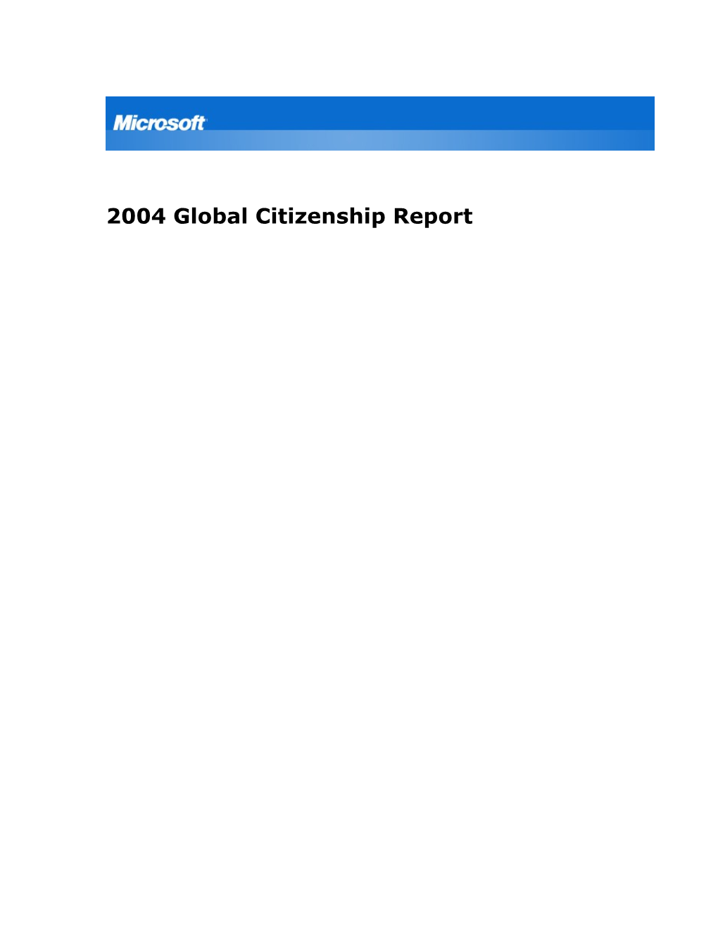 2004 Global Citizenship Report