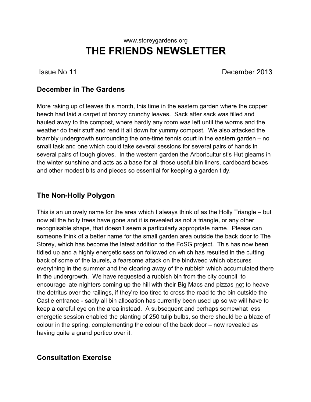 The Friends Newsletter