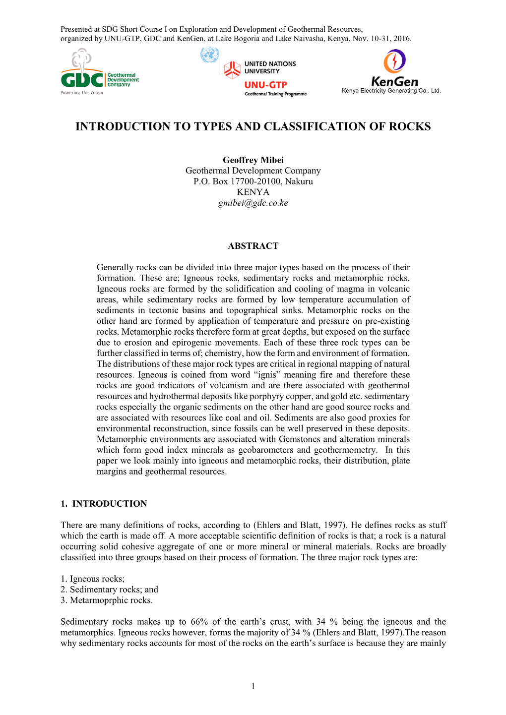 Introduction to Types and Classification of Rocks