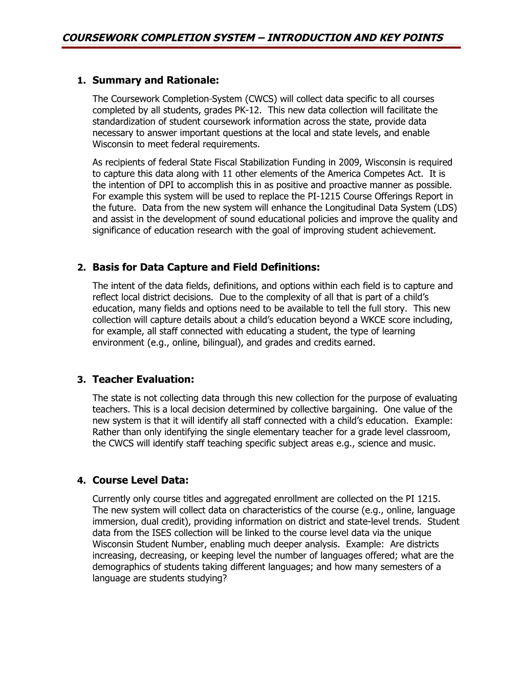 Coursework Completion System Introduction and Key Points