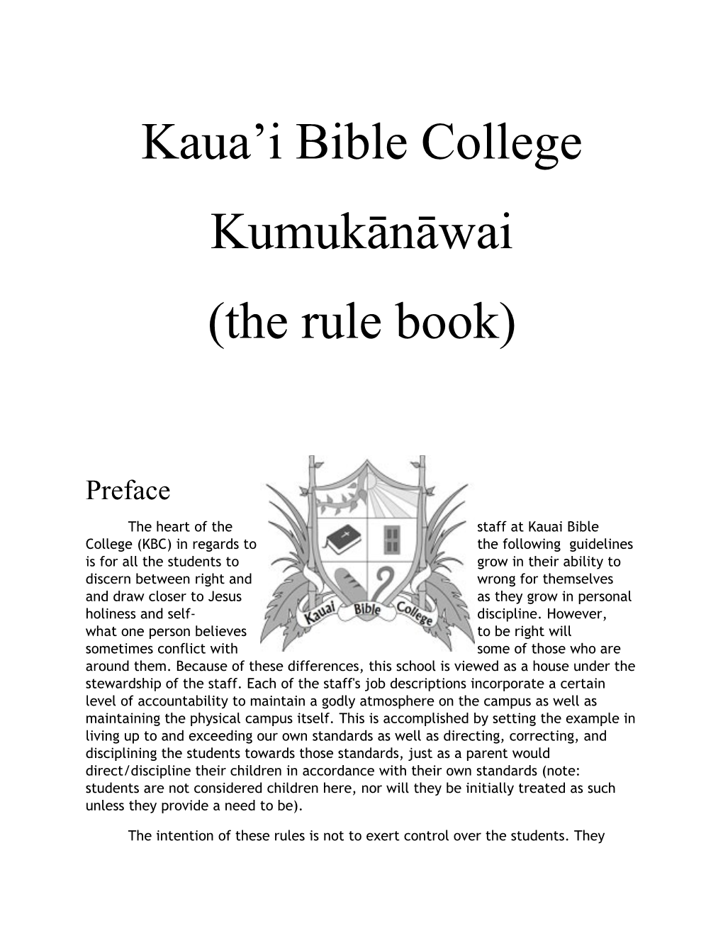 Kaua I Bible College