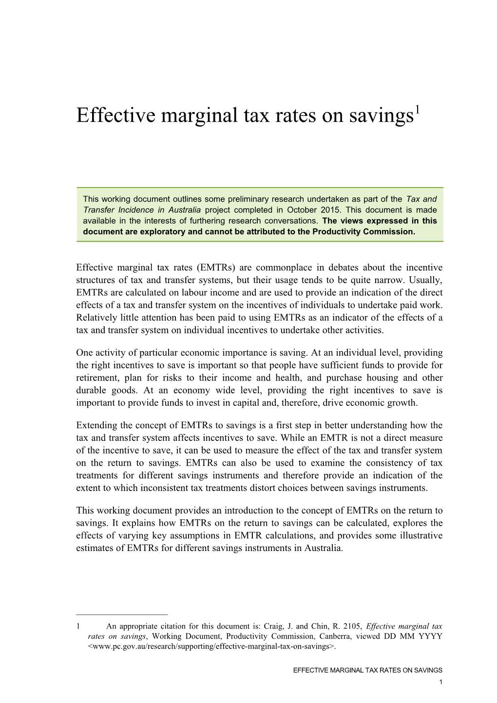 Effective Marginal Tax Rates on Savings