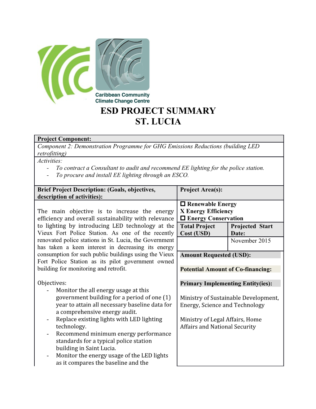 Esd Project Summary