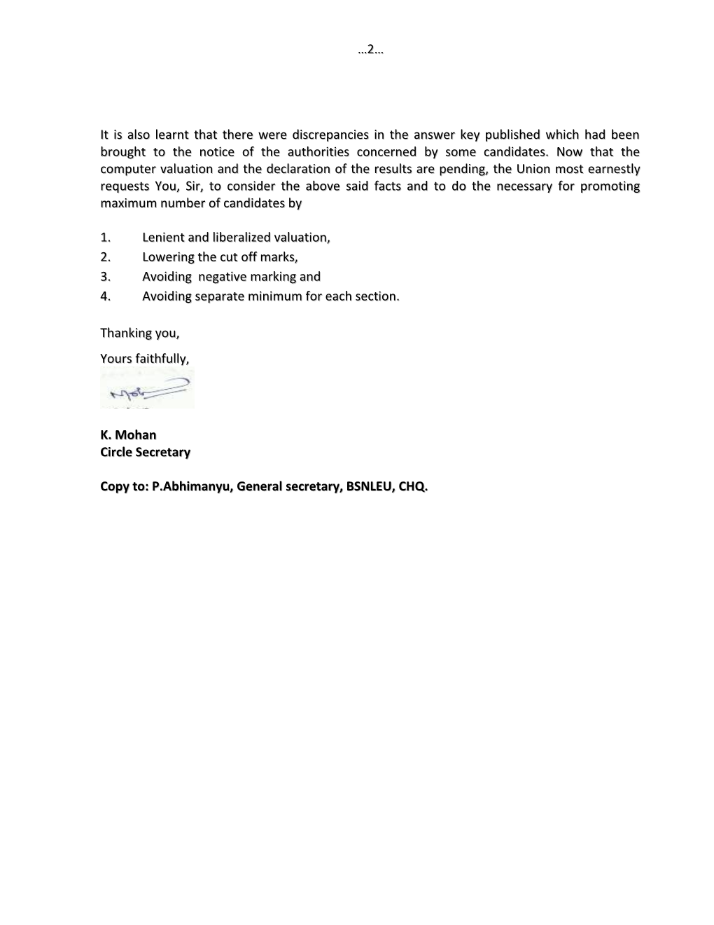 Sub:- JTO LICE Held on 02/06/2013 - Request for Liberalized Valuation