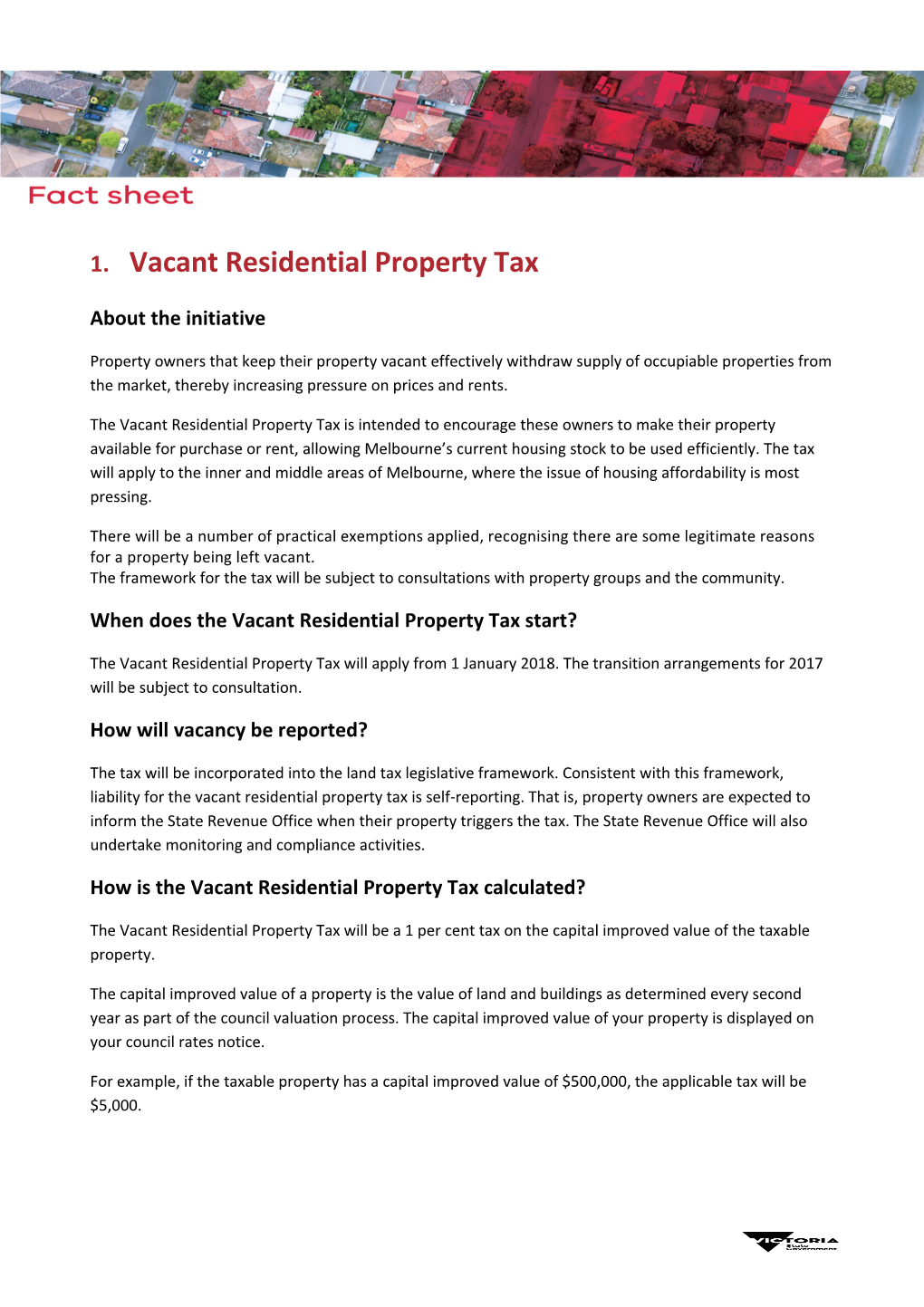 Vacant Residential Property Tax