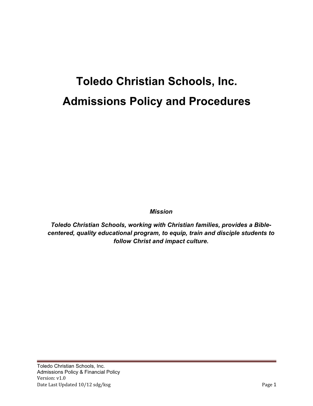 Toledo Christian Schools, Inc
