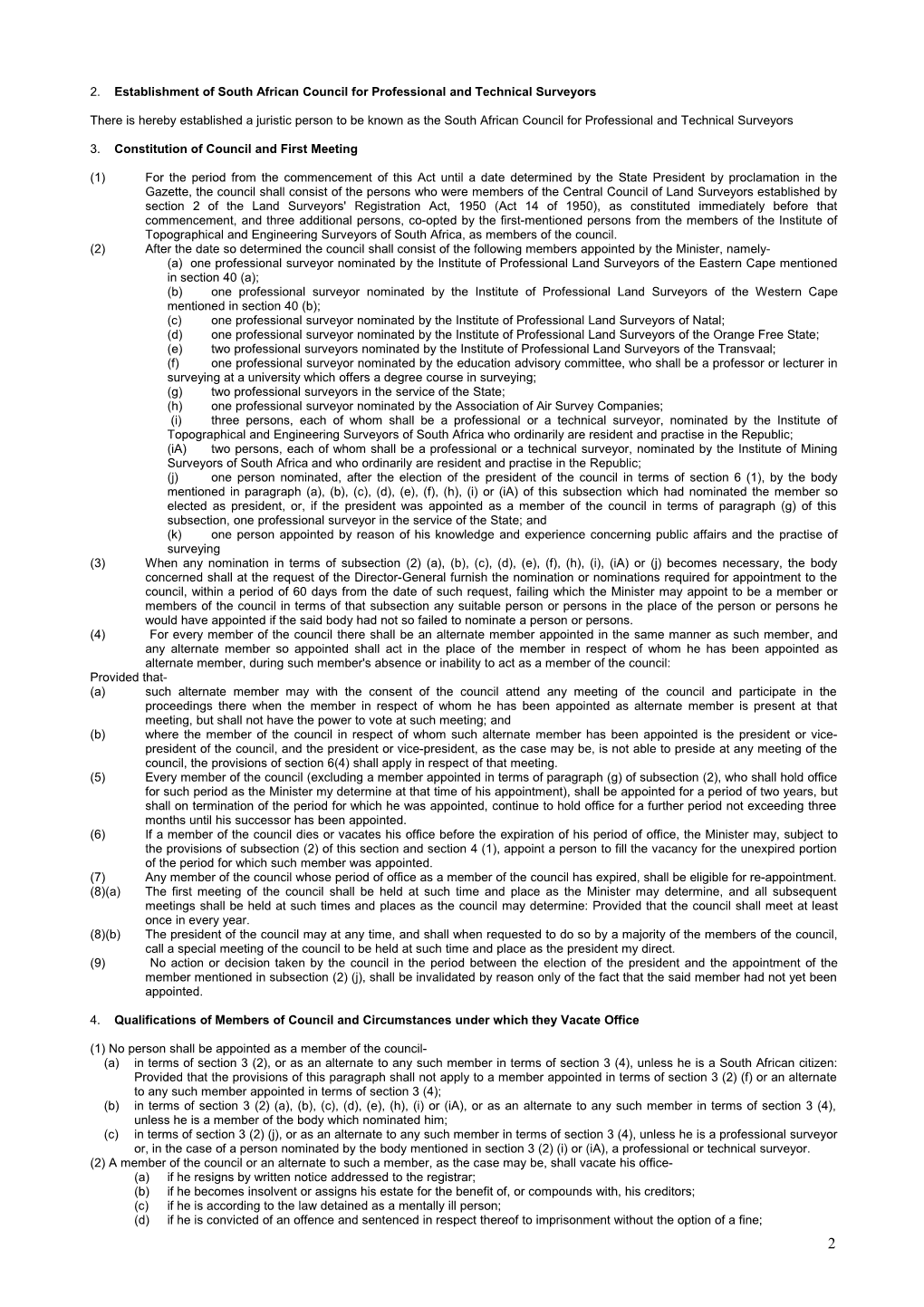 Professional and Technical Surveyors' Act 40 of 1984