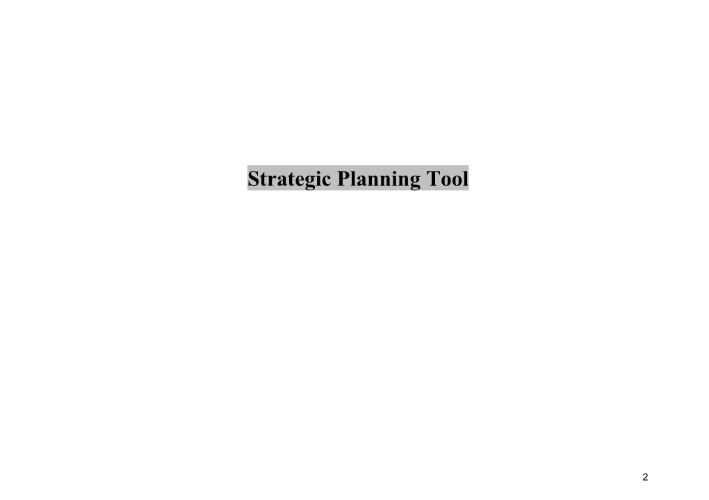 Strategic Planning Tool