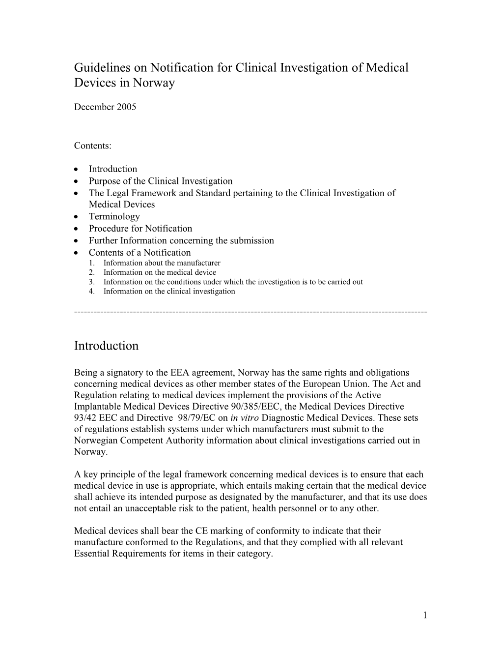 Guidelines on Reporting the Clinical Trials of Medical Devices