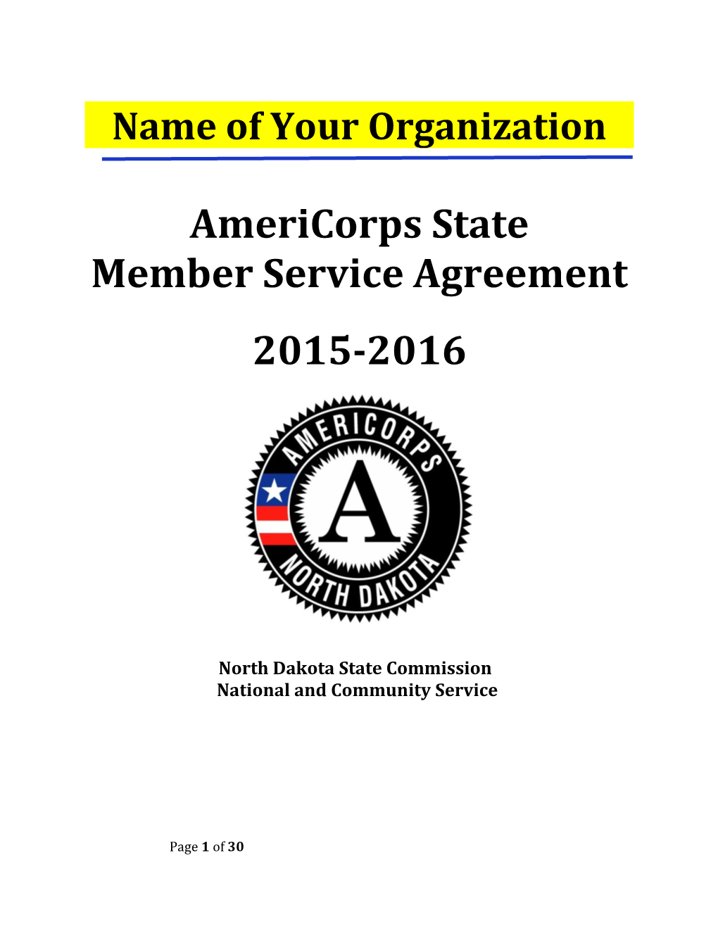 Name of Your Organization