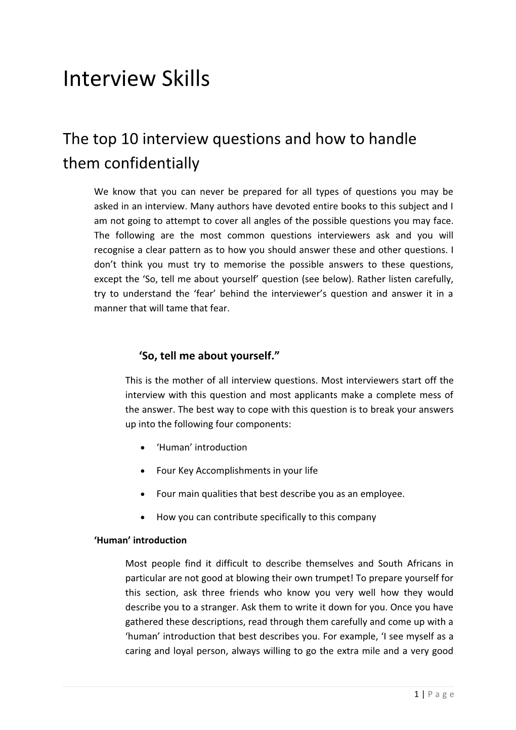 The Top 10 Interview Questions and How to Handle Them Confidentially