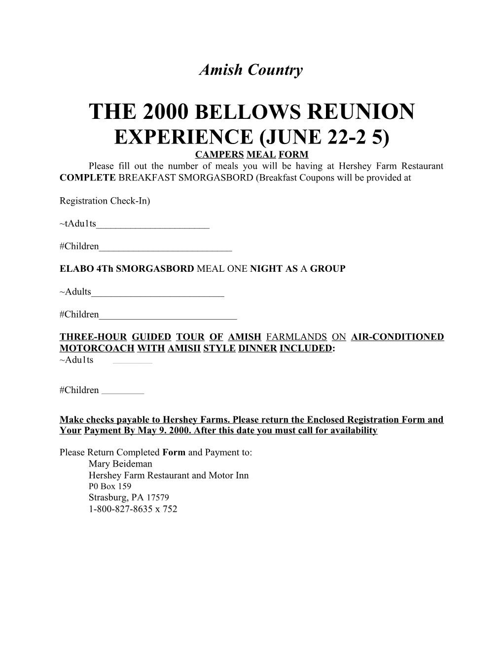 The 2000 Bellows Reunion