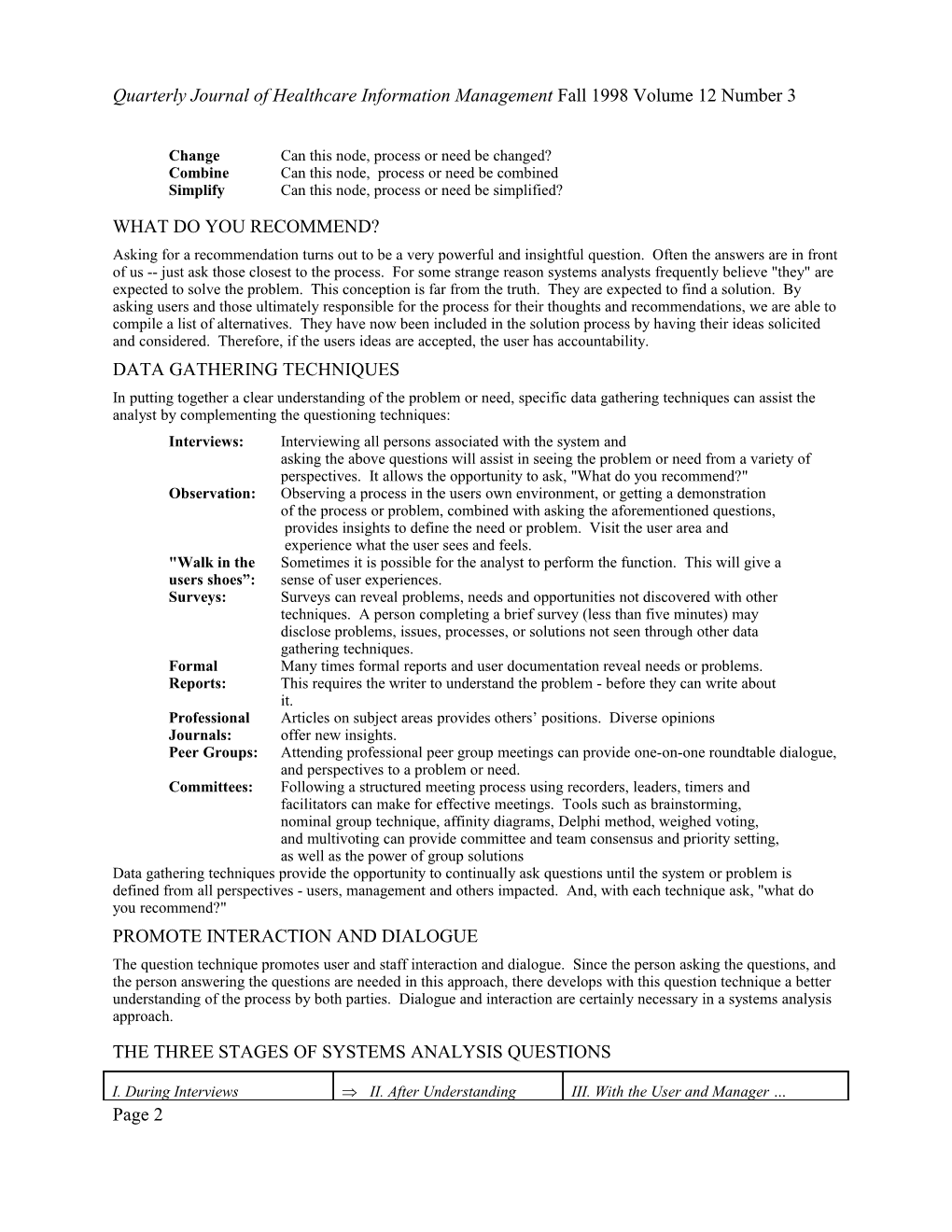 Systems Analyst Article