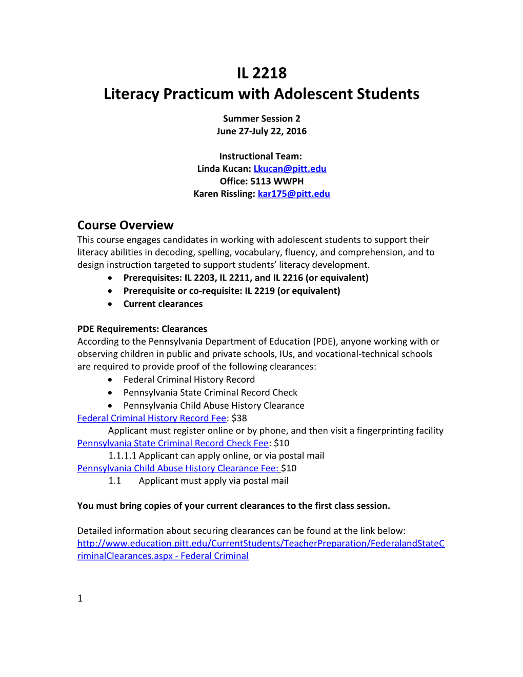 Literacy Practicum with Adolescent Students