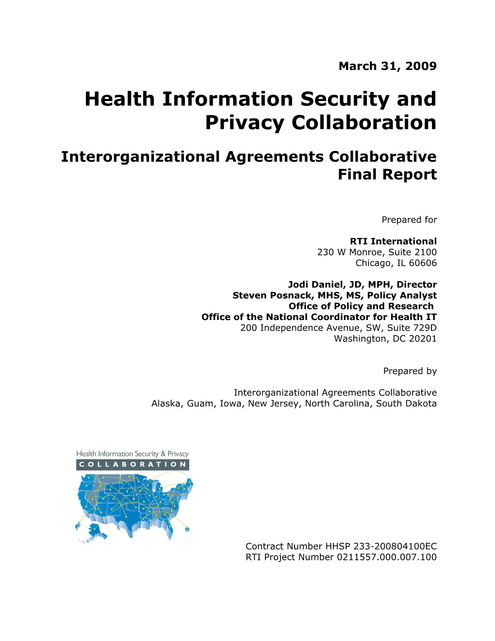 Interorganizational Agreements Collaborative Final Report