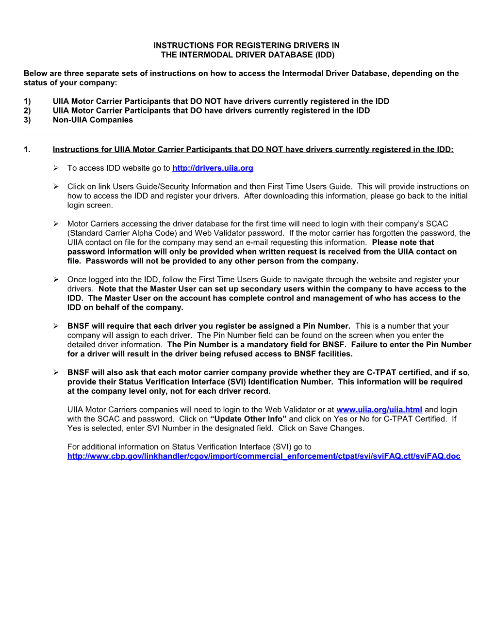 Instructions for Registering Drivers In
