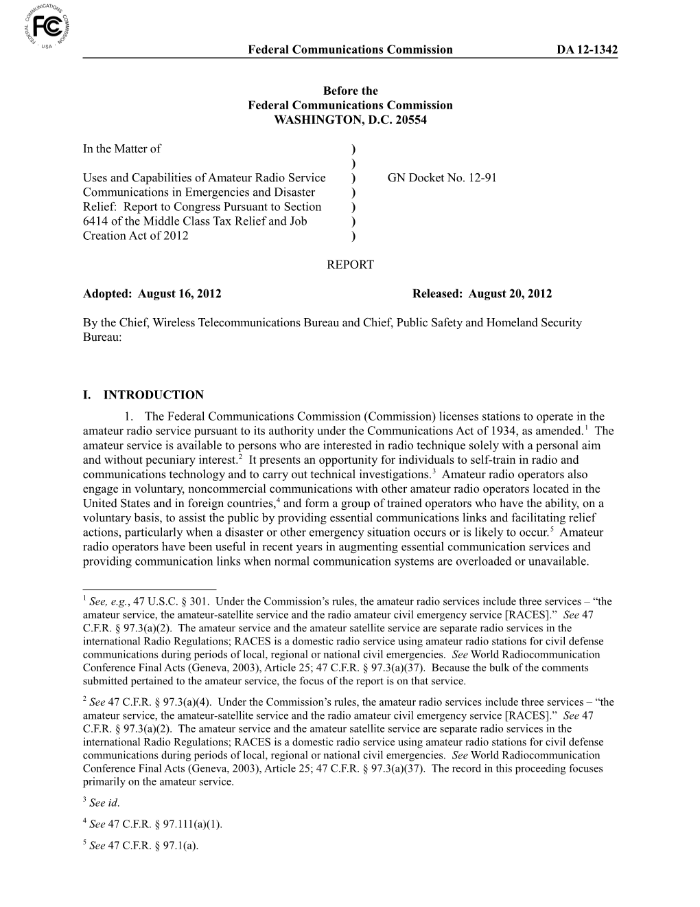 Federal Communications Commissionda 12-1342