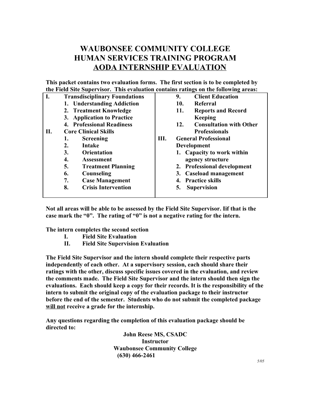 Human Services Training Program