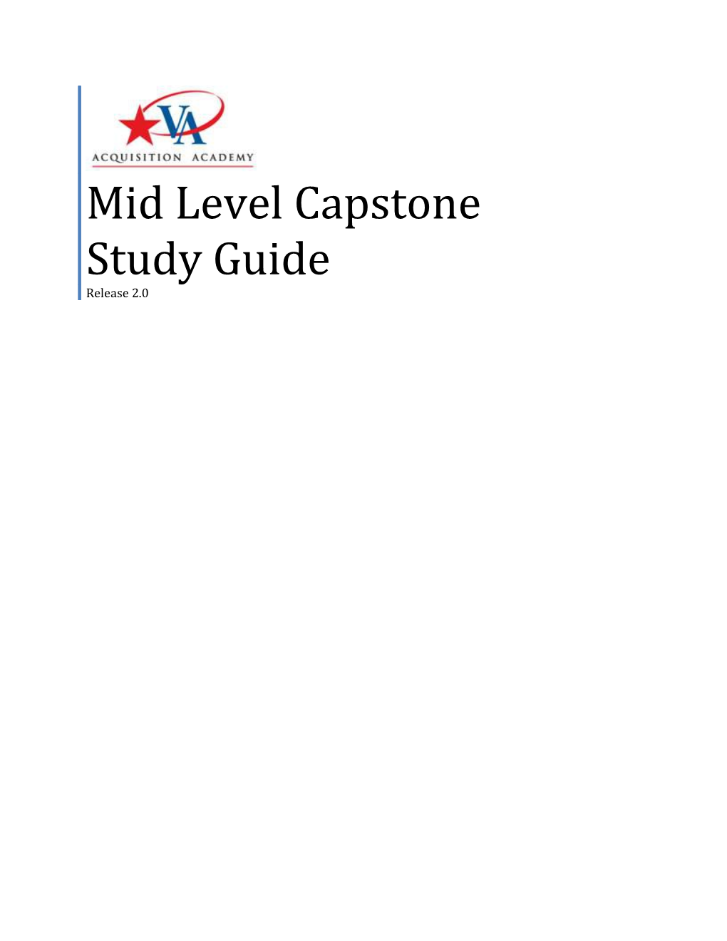 Senior Level Capstone Study Guide