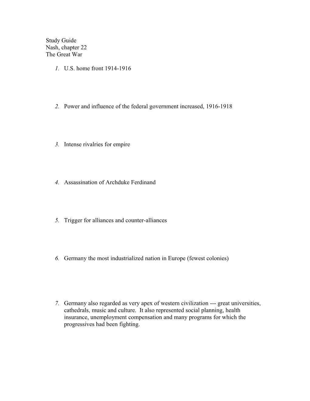 Power and Influence of the Federal Government Increased, 1916-1918