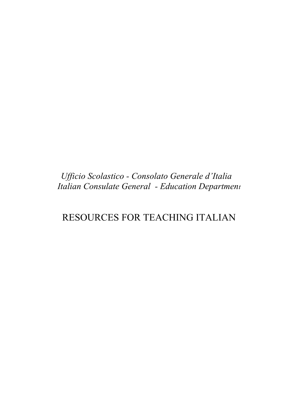 Ufficio Scolastico - Consolato Generale D Italia