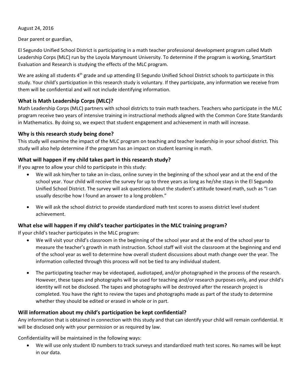 What Is Math Leadership Corps (MLC)?