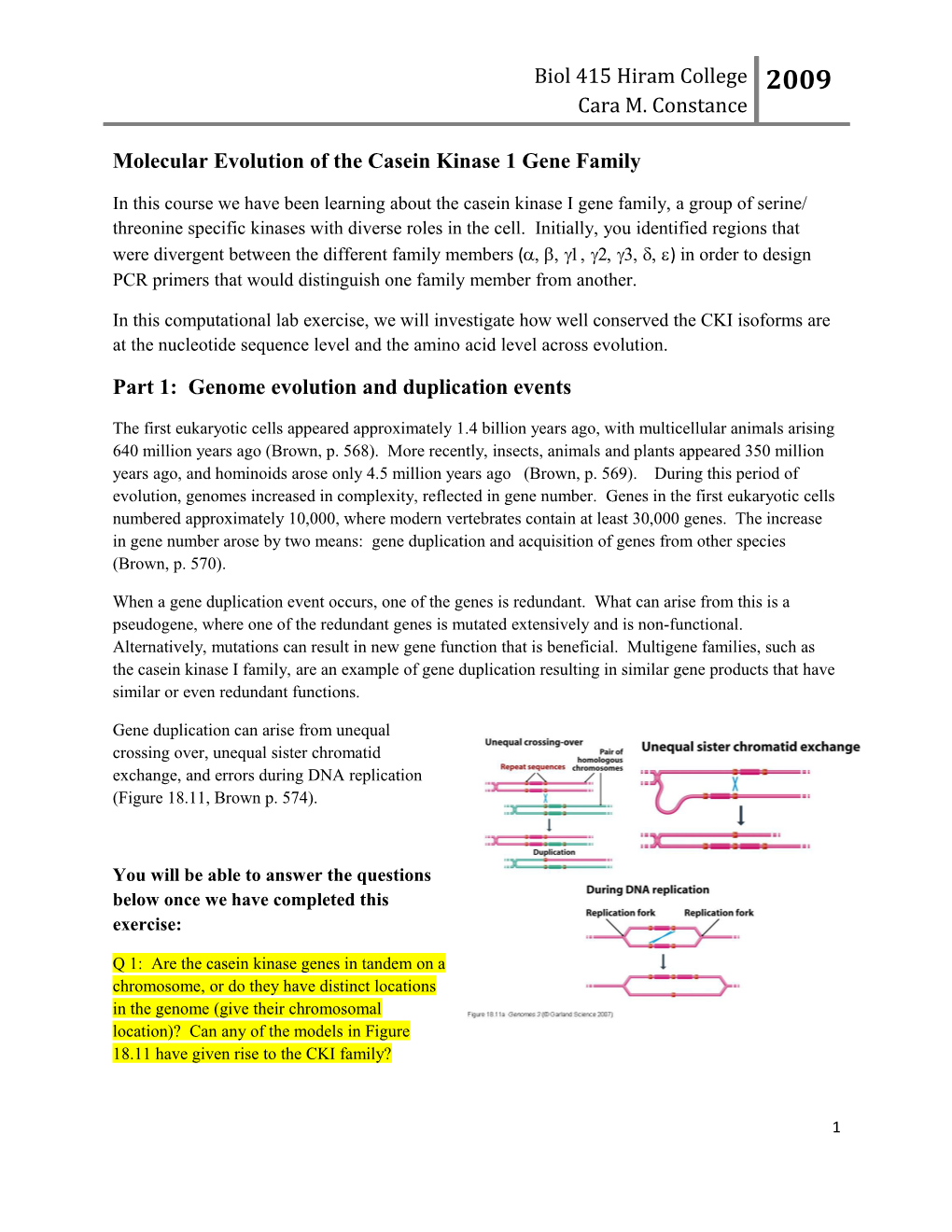 Biol 415 Hiram College