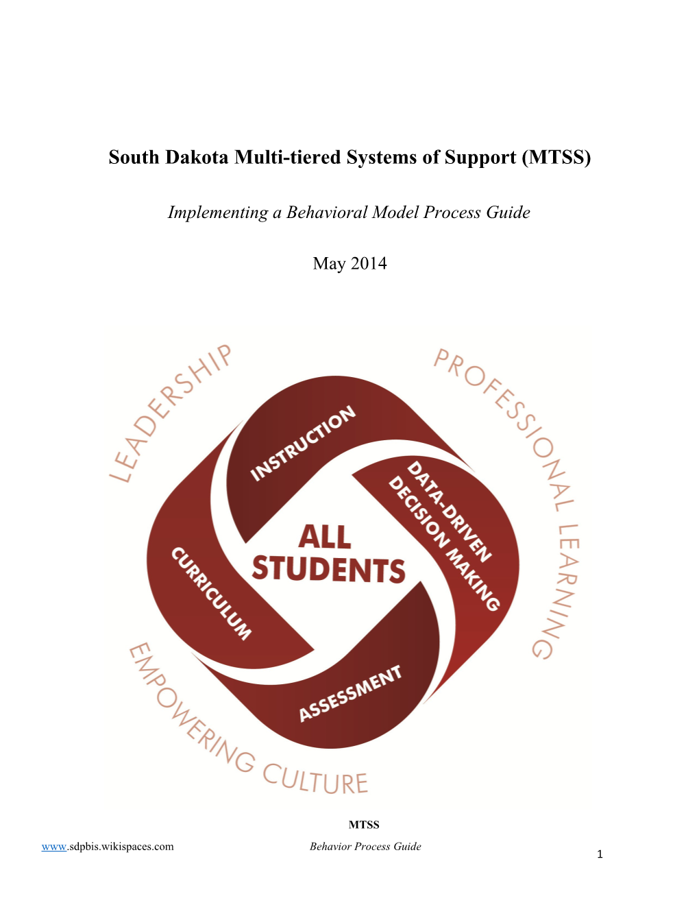 South Dakota Multi-Tiered Systems of Support (MTSS)