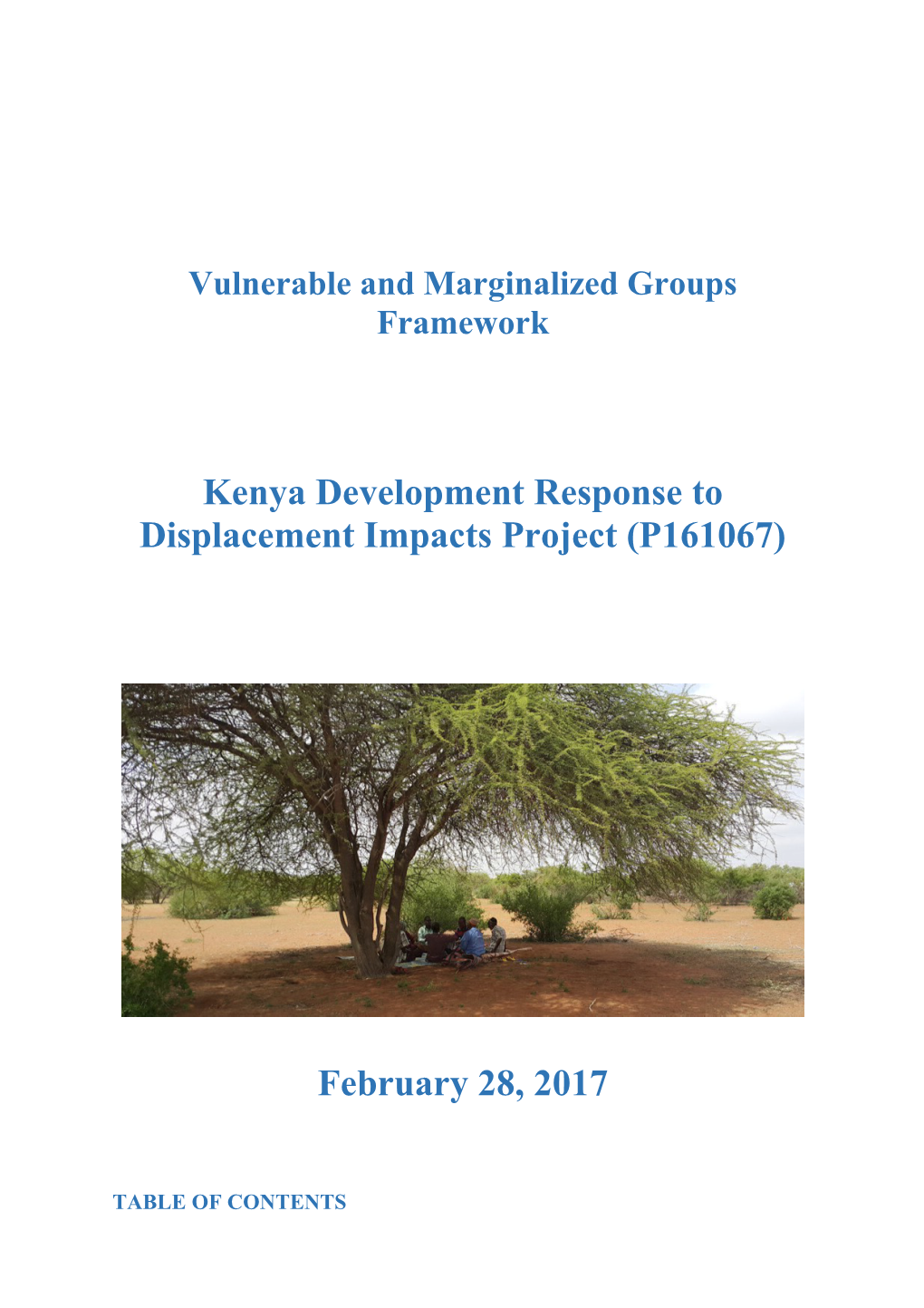 Vulnerable and Marginalized Groups Framework