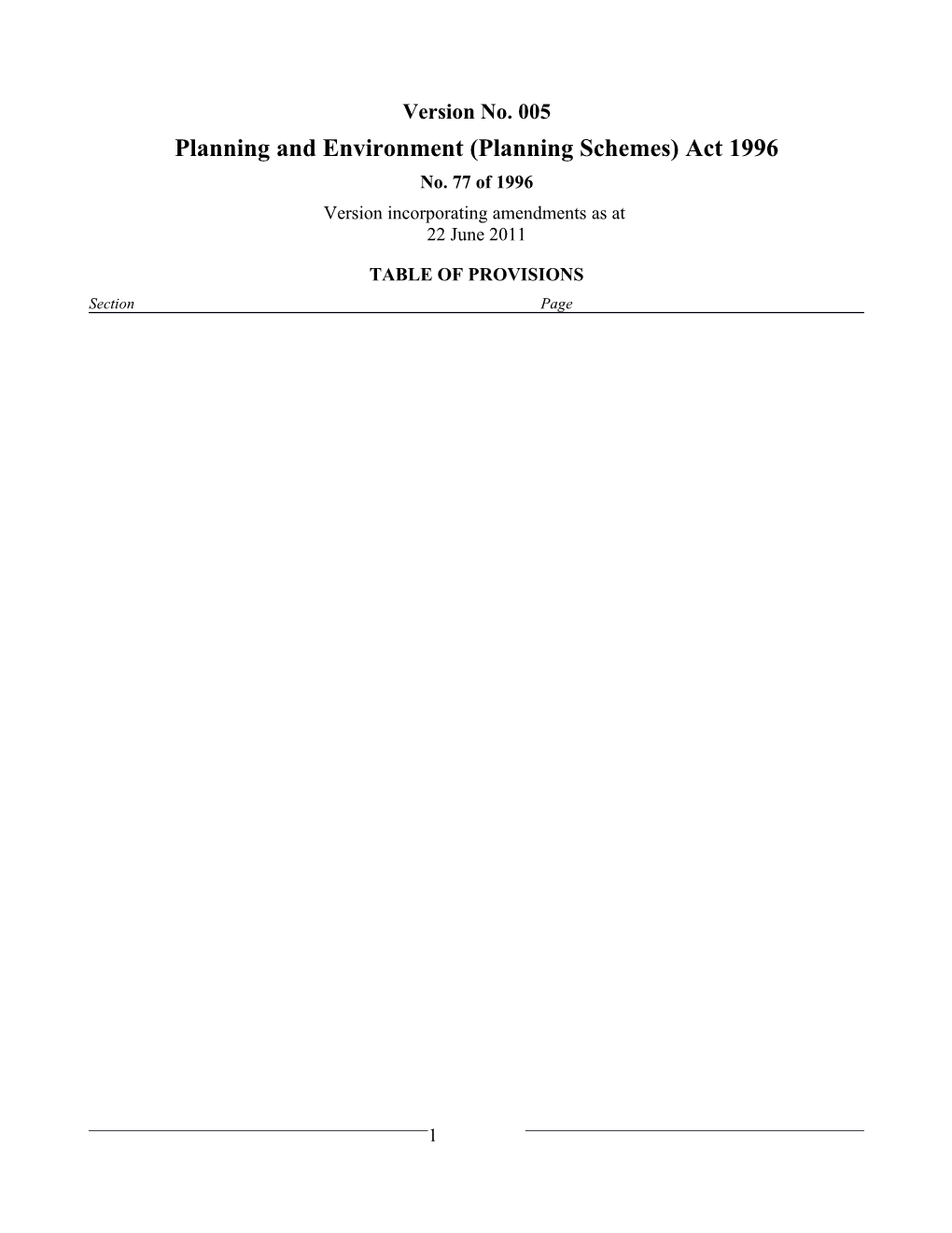 Planning and Environment (Planning Schemes) Act 1996