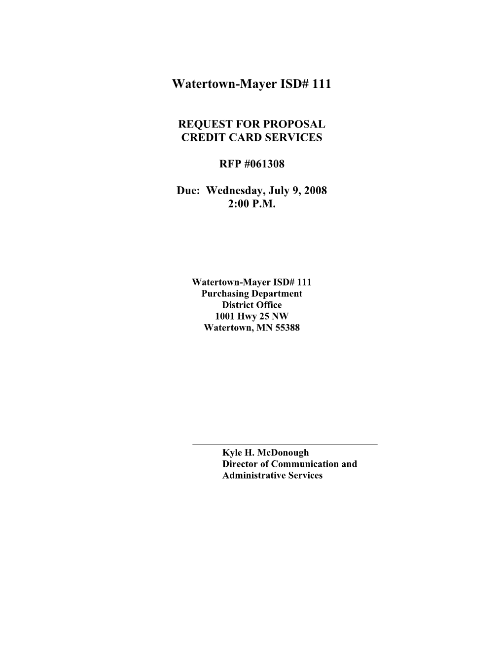 Watertown-Mayer ISD# 111